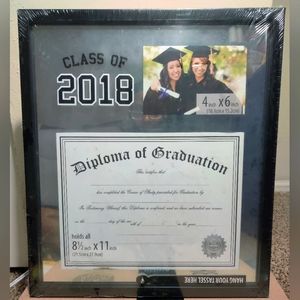 New Black & Silver Graduation Picture Frame Class 2018